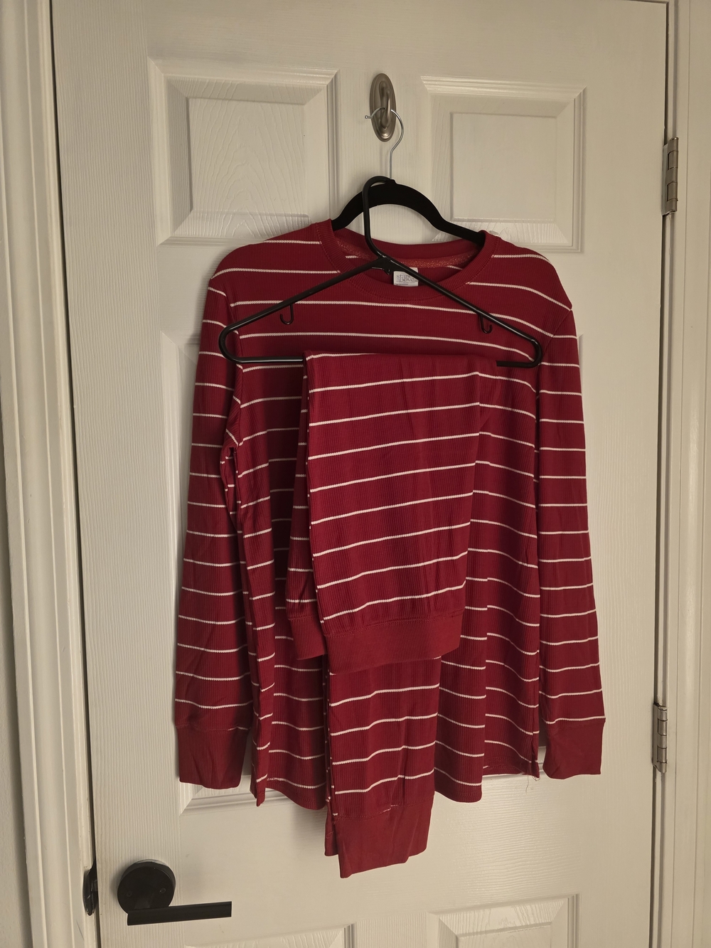 Stars Above Red and White Striped Pajama Set - Women's LG